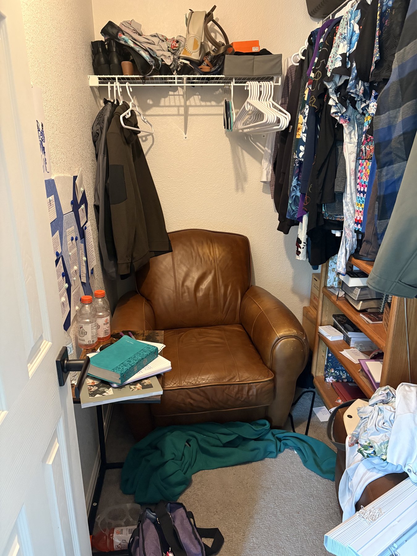 My secret place, clothes and all...where I abide in Christ.